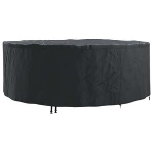 vidaXL M&ouml;bel&ouml;verdrag 244 x 244 x 85 cm 210D Oxford Tyg Rund Svart
