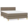 vidaXL Rams&auml;ng med madrass taupe 140x190 cm tyg