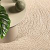 vidaXL Matta ZIZUR beige 200x200 cm jutelook inomhus och utomhus