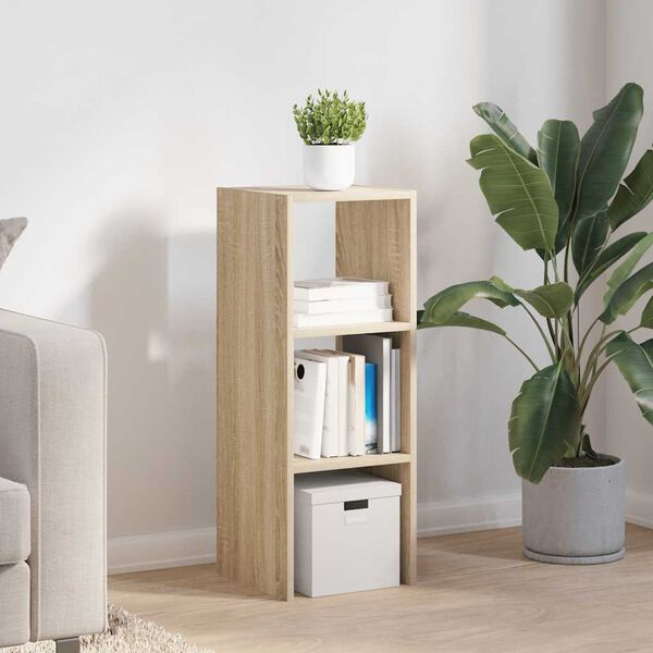 vidaXL Bokhylla stapelbar sonoma-ek 30x30x80 cm konstruerat tr&auml;