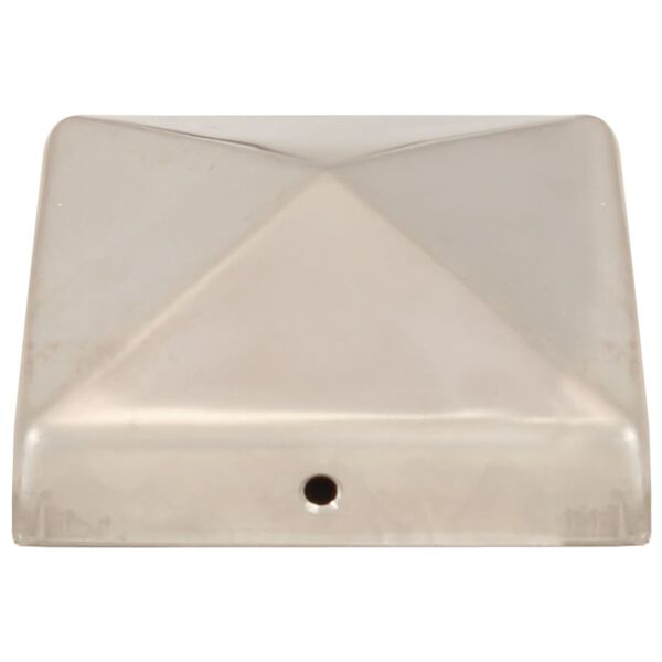 vidaXL Stolphattar pyramid 6 st rostfritt st&aring;l 81x81 mm
