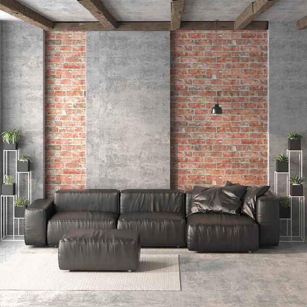 vidaXL V&auml;ggpaneler 3D r&ouml;d tegeldesign 10 st EPS