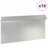 vidaXL Snigelfence 16 pcs Silver 50 x 3,5 x 25 cm Rostfritt st&aring;l