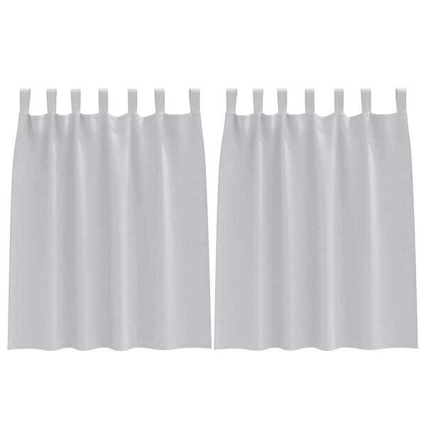 vidaXL Mörkläggningsgardiner med Ringar 2 pcs Ljusgrå 140 x 140 cm