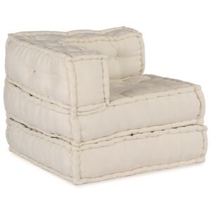 vidaXL Modulsofa enhet Tyg Gr&auml;ddvit 210 x 70 x 56 cm