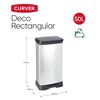 Curver Pedalhink Deco rektangul&auml;r 50L silver