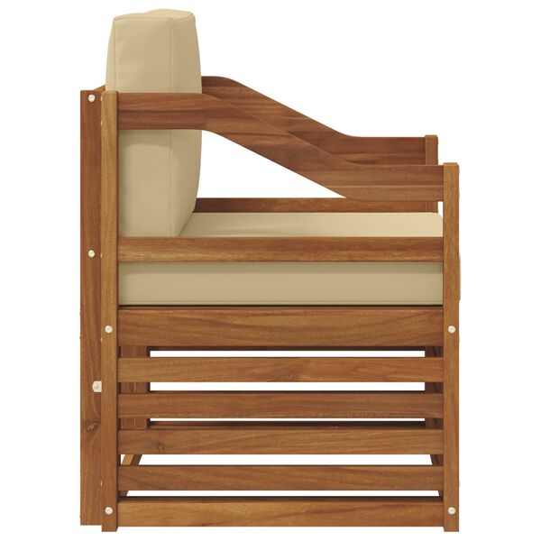 vidaXL Utomhussoffset med kudde Naturf&auml;rg 67 x 63 x 73 cm