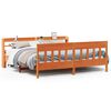 vidaXL S&auml;ngram utan madrass vaxbrun 200x200 cm massiv furu