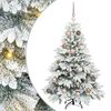 vidaXL Konstgjord julgran med 150 LED-lampor Vit 120 cm PE och PVC