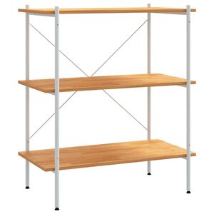 vidaXL Hyllenhet med 3 hyllplan vit och ek 80x40x92 cm