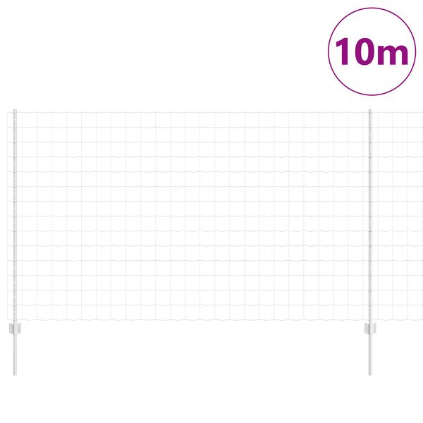 vidaXL St&auml;ngsel med stolpe Silver 1,4 x 10 m St&aring;l