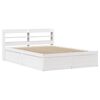 vidaXL S&auml;ngram med huvudgavel vit 150x200 cm massiv furu