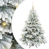 vidaXL Konstgjord julgran med 150 LED-lampor Vit 150 cm PE och PVC