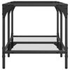 vidaXL Soffbord med transparent glasskiva 78,5x40x40 cm stål