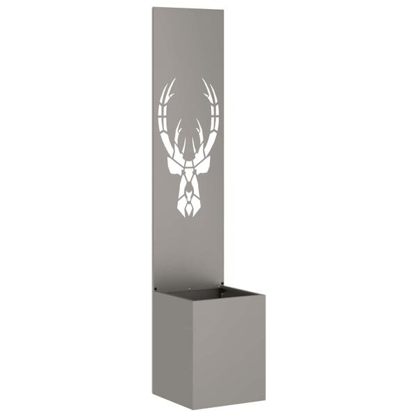 vidaXL Tr&auml;dg&aring;rds integritetssk&auml;rm Rostig 32 x 140 cm cortenst&aring;l