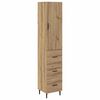 vidaXL Sk&aring;p Artisan Ek 34,5 x 34 x 180 cm Konstruerat tr&auml;