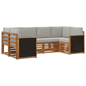 vidaXL Sektionsoffgrupp med kudde 5 pcs