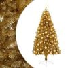 vidaXL Konstgjord julgran med julkulor 210 cm 300 LED-lampor Varmvit