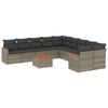 vidaXL Patio Sofa Set 10-sits Grey