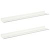 vidaXL Flytande hylla V&auml;ggmonterad 2 pcs Vit 60 x 9 x 2,5 cm St&aring;l