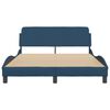 vidaXL Bed Frame with Headboard "Dover" Blue 140x200 cm Fabric