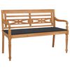 vidaXL Bataviab&auml;nk med antracit dyna 120 cm massiv teak