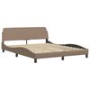 vidaXL Bed Frame with LED without Mattress "Hvar" Cappuccino 160x200 cm