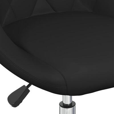vidaXL Snurrbara matstolar 4 st svart konstläder