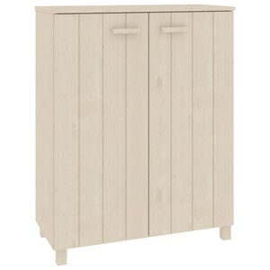 vidaXL Skosk&aring;p HAMAR honungsbrun 85x40x108 cm massiv furu