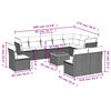 vidaXL Loungegrupp för trädgården m. dynor 11 delar konstrotting svart