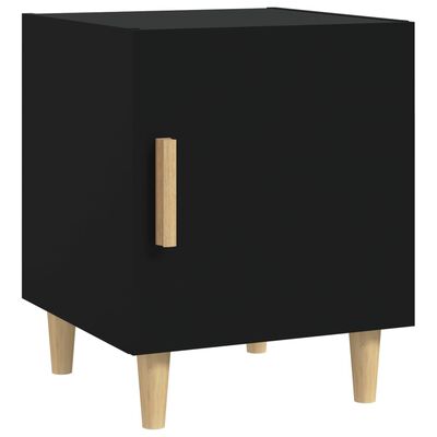 vidaXL Sängbord 2 st svart konstruerat trä