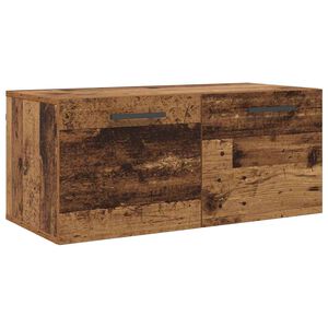 vidaXL V&auml;ggsk&aring;p 80 x 36.5 x 35 cm Konstruerat tr&auml; Gammalt tr&auml;