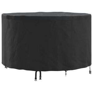 vidaXL M&ouml;bel&ouml;verdrag 102 x 102 x 71 cm 210D Oxford Tyg Rund Svart