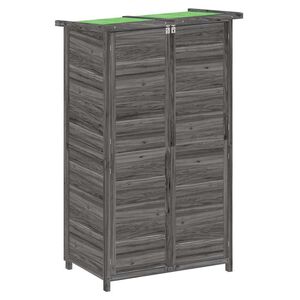vidaXL Tr&auml;dg&aring;rdsbod gr&aring; 83x57x140 cm massiv furu
