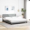 vidaXL Bed Frame without Mattress "Hanko" Light Grey 180x200cm Fabric