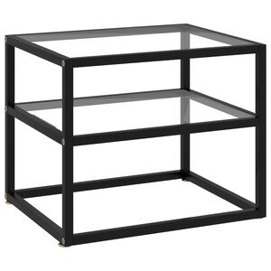 vidaXL Konsolbord transparent 50x40x40 cm h&auml;rdat glas