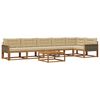 vidaXL Utomhussoffset med kudde 7 pcs Naturlig och Beige