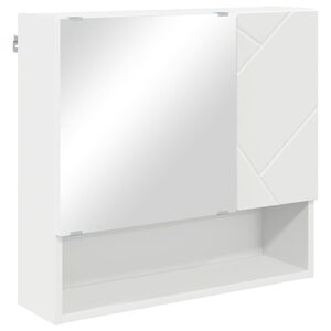 vidaXL Spegelsk&aring;p Vit 59 x 17 x 55 cm Konstruerat tr&auml;