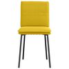 vidaXL Matstolar 2 st gul sammet