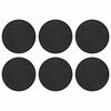 vidaXL Stepping Stone 6 st Svart &Oslash; 44 x 2 cm Gummi