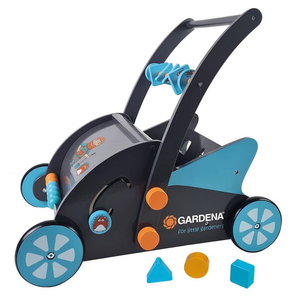 GARDENA Leksaksgr&auml;sklippare tr&auml; bl&aring; och svart