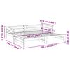 vidaXL Dagbädd med extrasäng vaxad brun 80x200 cm massiv furu