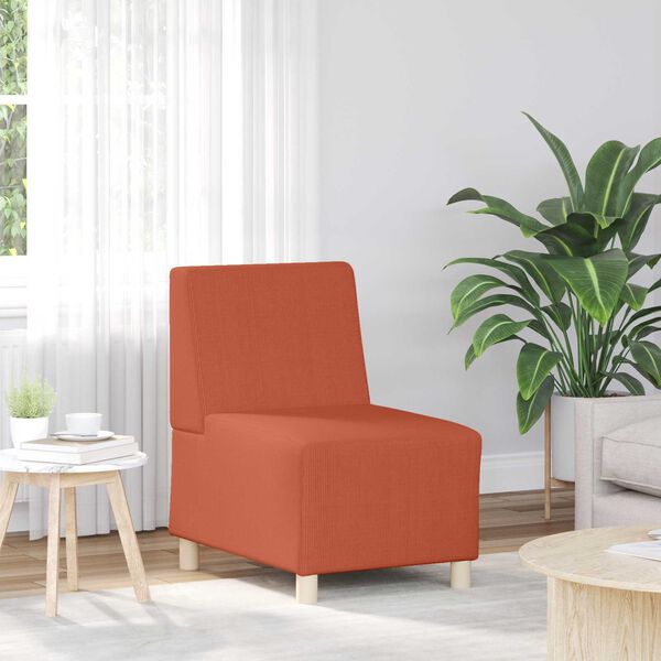 vidaXL | Modulsofa utan armst&ouml;d | Orange 55 x 74 x 82 cm Mockatyg