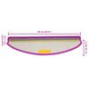 vidaXL Trappmattor 15 st 65x21x4 cm violett halvrunda stora
