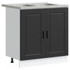 vidaXL Diskb&auml;nkssk&aring;p Porto 2 st Svart 80 x 46 x 81,5 cm