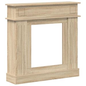 vidaXL Eldstadsram Sonoma-ek 102 x 26 x 100 cm Konstruerat tr&auml;