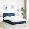vidaXL Bed Frame without Mattress Blue 140x200 cm Fabric