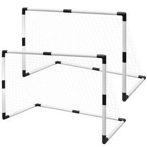 Minifotbollsm&aring;l 2 st f&ouml;r barn 91,5x48x61cm