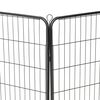 vidaXL Hundhage 8 paneler st&aring;l 80x100 cm svart