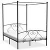 vidaXL S&auml;nghimmel utan madrass svart 160x200 cm metall